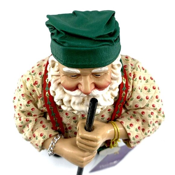 Clothtique Santa Possible Dreams Glassworks Glass Blowing 10" NWT 2000 Vintage - Picture 8 of 10